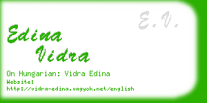 edina vidra business card